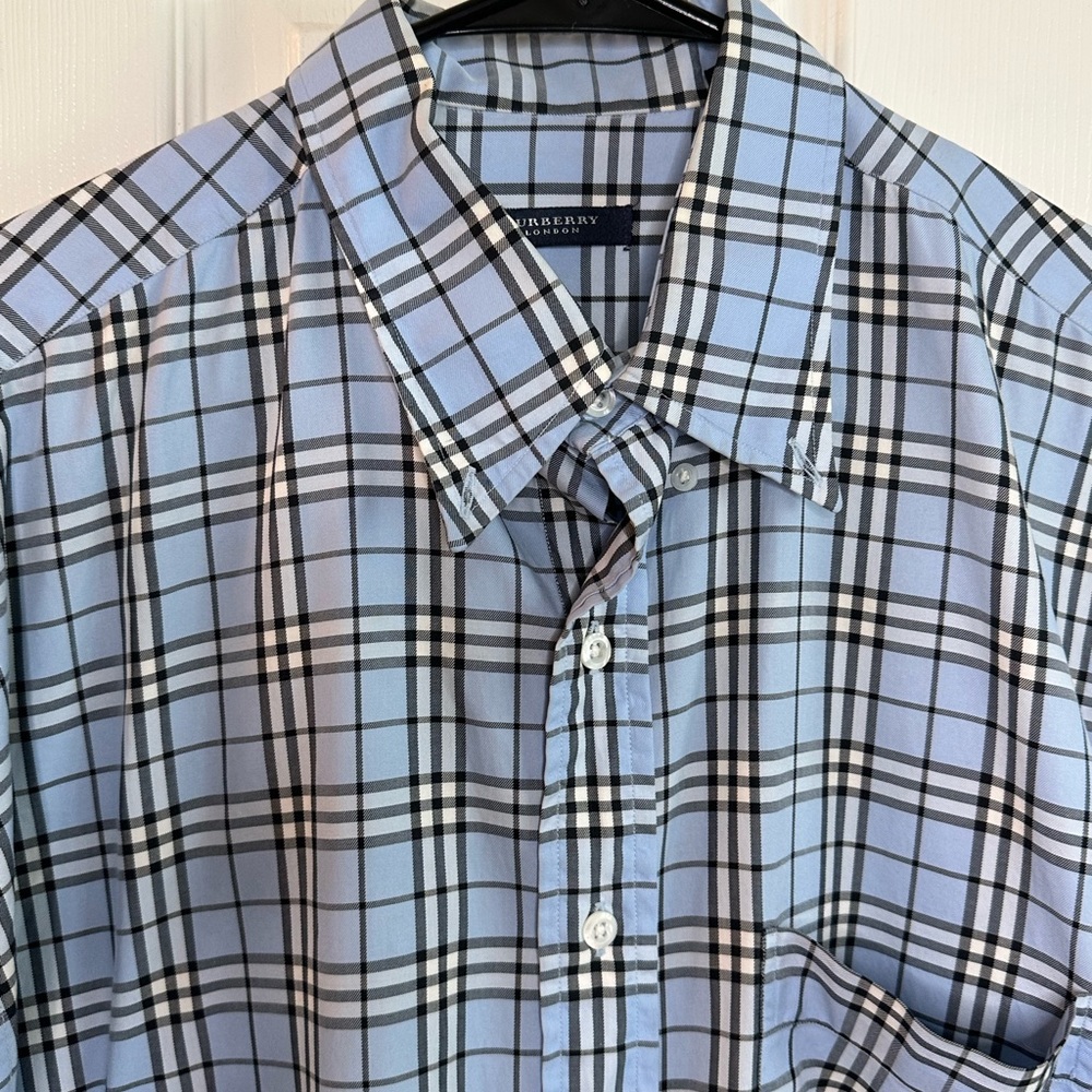 Mens Burberry Plaid Button Up - Picture 6 of 13